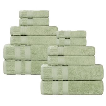 SUPERIOR 12 pc Venice Zero Twist Soft Absorbent Towel Set