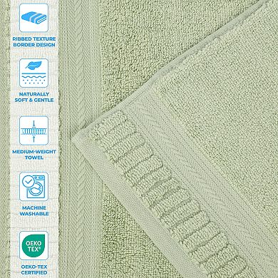 SUPERIOR 6-piece Venice Zero Twist Cotton Soft Absorbent Hand Towel Set
