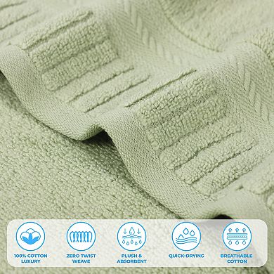 SUPERIOR 6-piece Venice Zero Twist Cotton Soft Absorbent Hand Towel Set