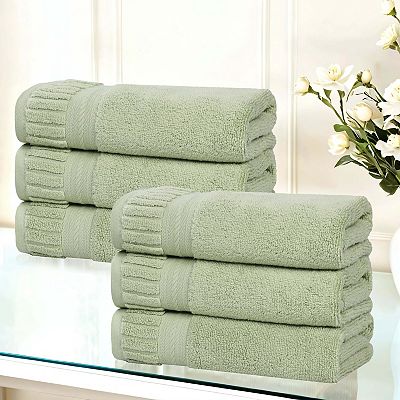 SUPERIOR 6-piece Venice Zero Twist Cotton Soft Absorbent Hand