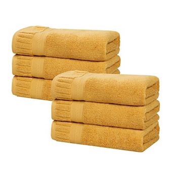 SUPERIOR 6 pc Venice Zero Twist Cotton Soft Absorbent Hand Towel Set