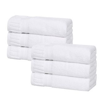SUPERIOR 6 pc Venice Zero Twist Cotton Soft Absorbent Hand Towel Set