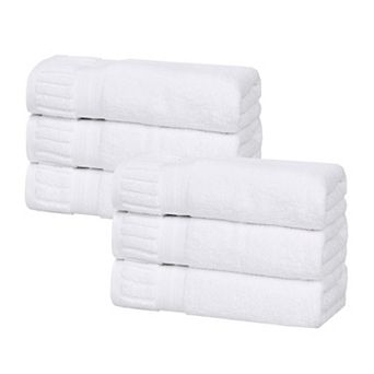 SUPERIOR 6 pc Venice Zero Twist Cotton Soft Absorbent Hand Towel Set