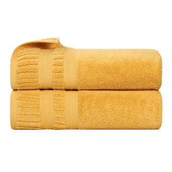 SUPERIOR 2 pc Venice Zero Twist Cotton Soft Absorbent Bath Towel Set