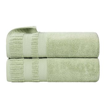 SUPERIOR 2 pc Venice Zero Twist Cotton Soft Absorbent Bath Towel Set