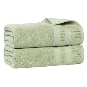 SUPERIOR 2 pc Venice Zero Twist Cotton Soft Absorbent Bath Sheet Set