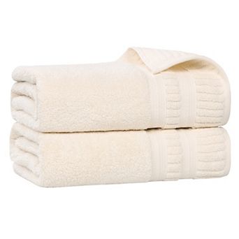 SUPERIOR 2 pc Venice Zero Twist Cotton Soft Absorbent Bath Sheet Set