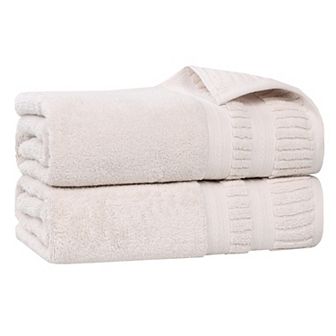 SUPERIOR 2 pc Venice Zero Twist Cotton Soft Absorbent Bath Sheet Set