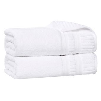 SUPERIOR 2 pc Venice Zero Twist Cotton Soft Absorbent Bath Sheet Set