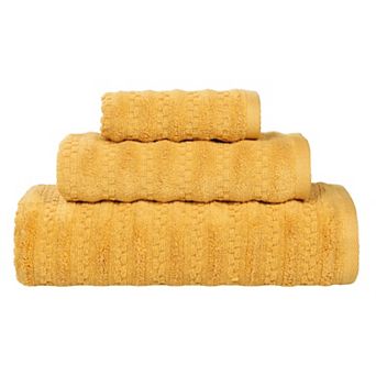 SUPERIOR 3 pc Zuma Zero Twist Cotton Medium Weight Soft Absorbent Towel Set