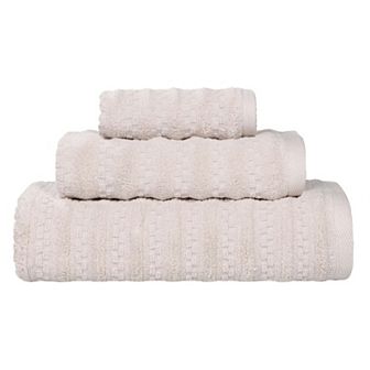 SUPERIOR 3 pc Zuma Zero Twist Cotton Medium Weight Soft Absorbent Towel Set