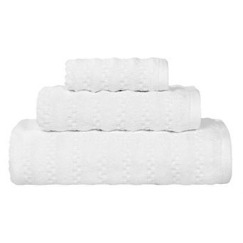 SUPERIOR 3 pc Zuma Zero Twist Cotton Medium Weight Soft Absorbent Towel Set