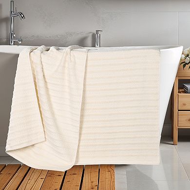SUPERIOR 2-Piece Zuma Zero Twist Cotton Medium Weight Soft Absorbent Bath Sheet Set