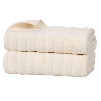 SUPERIOR 2 pc Zuma Zero Twist Cotton Medium Weight Soft Absorbent Bath Sheet Set