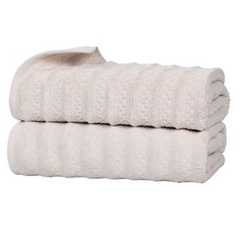 SUPERIOR 2 pc Zuma Zero Twist Cotton Medium Weight Soft Absorbent Bath Sheet Set
