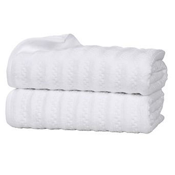 SUPERIOR 2 pc Zuma Zero Twist Cotton Medium Weight Soft Absorbent Bath Sheet Set