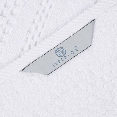 SUPERIOR 3 pc Playa Zero Twist Solid Waffle Textured Towel Set