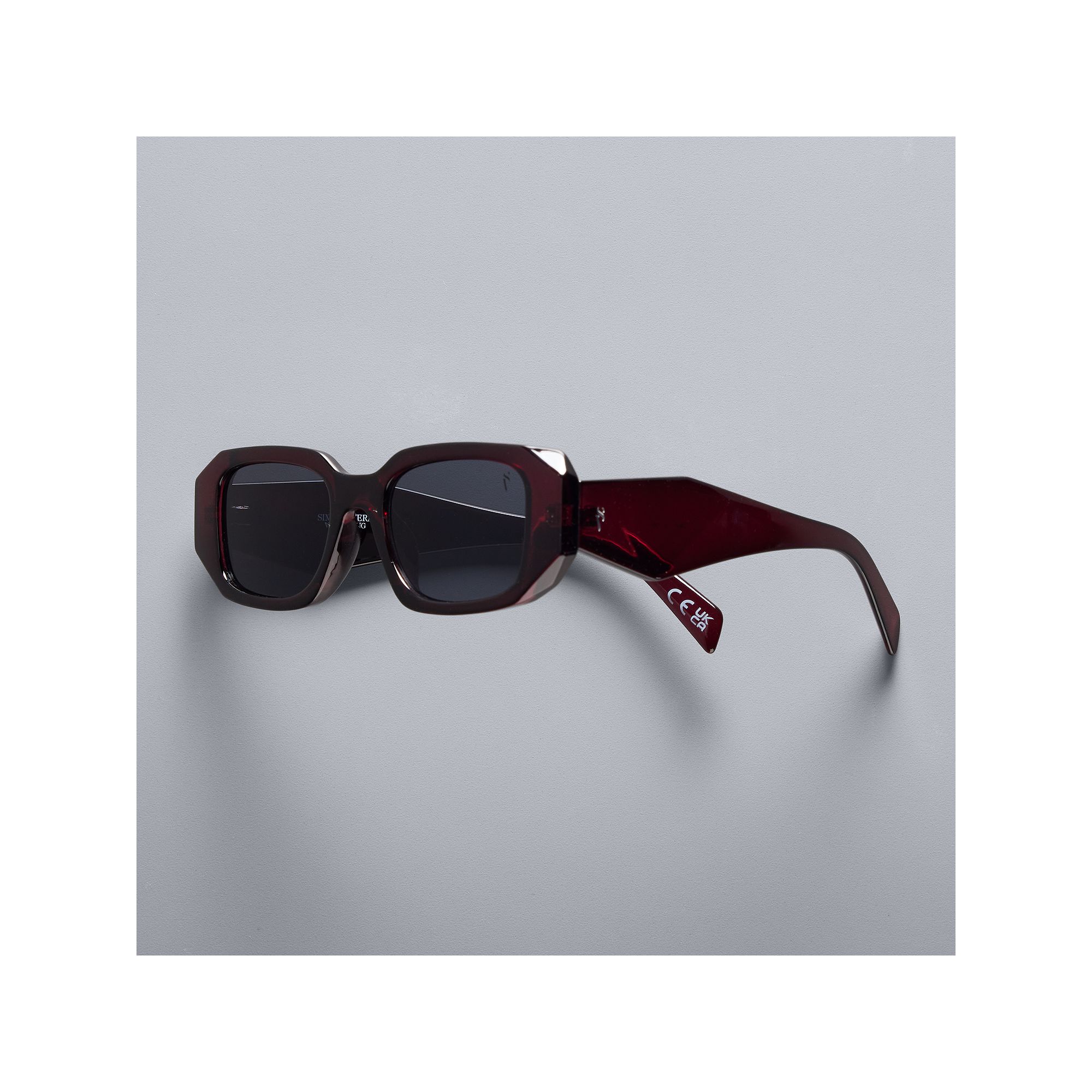 Womens Simply Vera Vera Wang Daly Rectangle Sunglasses, Purple