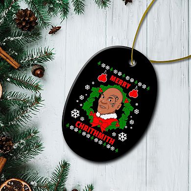 Merry Chrithmith Funny Boxing Meme Christmas Ornament, Humorous Christmas Gift
