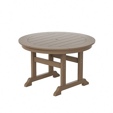 Westintrends 5-piece Outdoor/patio Round Dining Table Set With Side Chairs