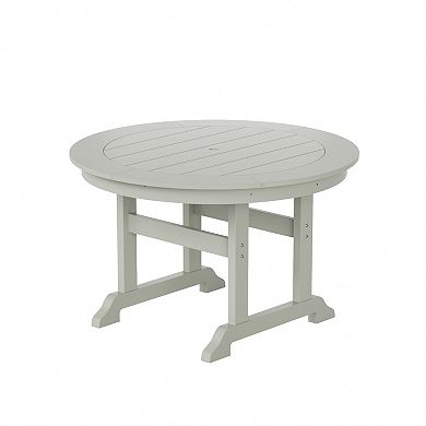 Westintrends 5-piece Outdoor/patio Round Dining Table Set With Modern Adirondack Dining Chairs