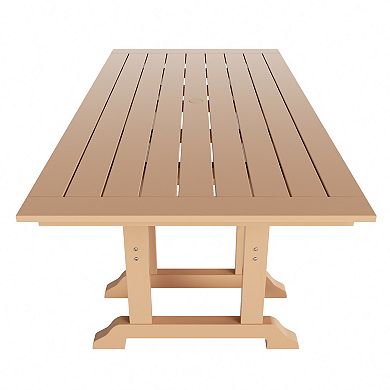 6 Piece Outdoor Patio Dining Table and Armchair Dining Bench Set