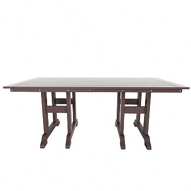 Westintrends 71" Outdoor/patio Rectangular Dining Table