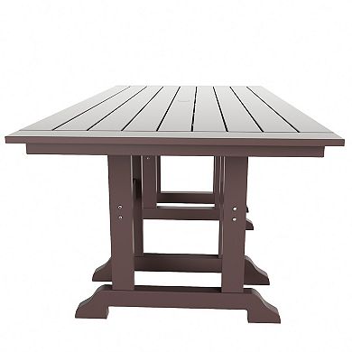 Westintrends 71" Outdoor/patio Rectangular Dining Table