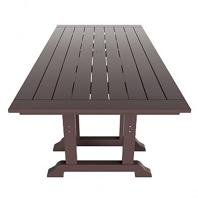 Westintrends 71" Outdoor/patio Rectangular Dining Table