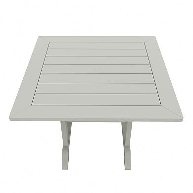 Westintrends 5-piece Outdoor/patio Square Dining Table Set With Side Chairs