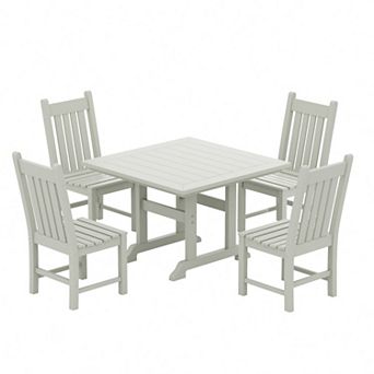 Westintrends 5 pc Outdoor/patio Square Dining Table Set With Side Chairs