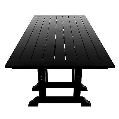 6 Piece Outdoor Patio Dining Table and Armchair Dining Bench Set