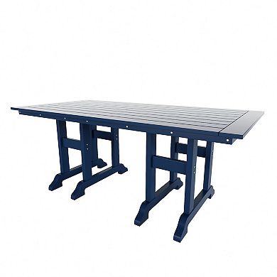 Westintrends 6-piece Outdoor/patio Trestle Dining Set With Bench And Side Chairs