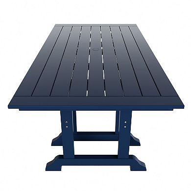Westintrends 6-piece Outdoor/patio Trestle Dining Set With Bench And Side Chairs