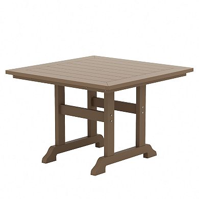 Westintrends 5-piece Outdoor/patio Square Dining Table Set With Modern Adirondack Dining Chairs