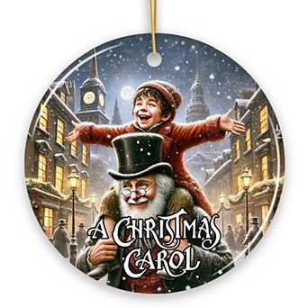 Scrooge and Tiny Tim Ornament, A Christmas Carol Victorian Gift and Tree Decor