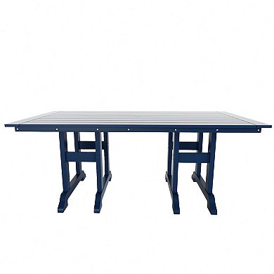 6 Piece Outdoor Patio Dining Table and Armchair Dining Bench Set