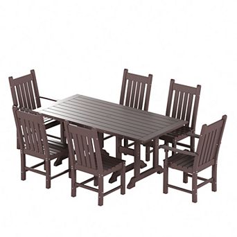 Westintrends 7 pc Outdoor/patio Dining Set