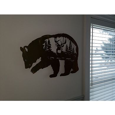 Bear And Stag Metal Wall Art