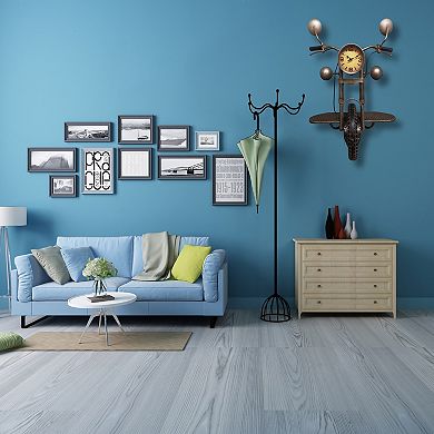 Metal Motorcycle Wall Clock 21 x 24 x 8 inches