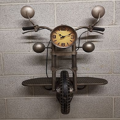 Metal Motorcycle Wall Clock 21 x 24 x 8 inches