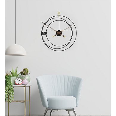 Iron Home Decoration Modern Design Mounted Round Wall Clock