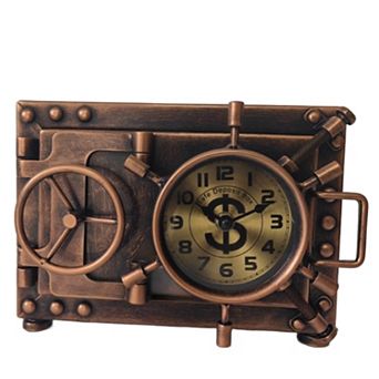 Ship Cabin Door Style Metal Table Clock with Piggy Bank