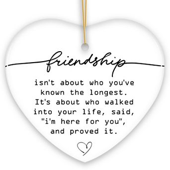 Friends are Here For You Quote Ornament, Sentimental Friendship Christmas Gift