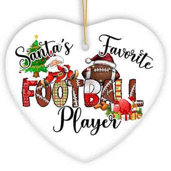 Santa's Favorite Football Player Ornament, Playful Athletic Christmas Gift