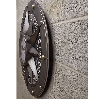 Navigate Time with Style: Compass-Themed Metal Wall Clock