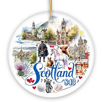 Enchanting Scotland Christmas Ornament, Celtic Culture and Heritage Edinburgh Souvenir and Gift V1