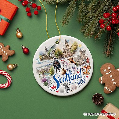 Enchanting Scotland Christmas Ornament, Celtic Culture and Heritage Edinburgh Souvenir and Gift V1