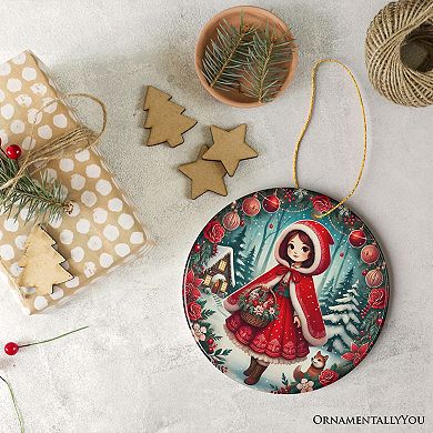 Red Riding Hood Christmas Ornament, Beautiful Fairytale Princess Christmas Gift and Decor