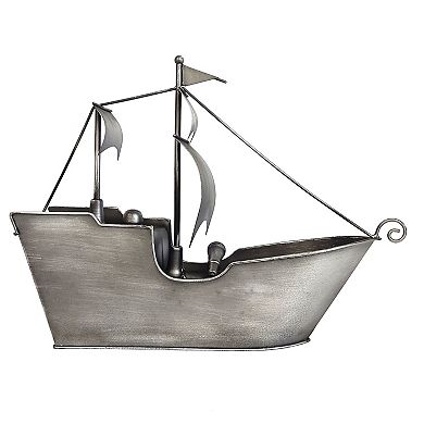 Sailing Ship Metal Table Clock